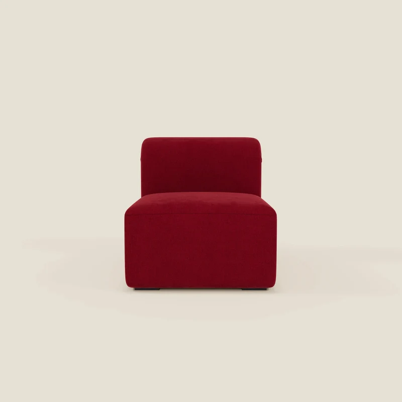 BonBon modulo centrale 70 cm – Poltrona o elemento componibile in tessuto smacchiabile T23 bordeaux