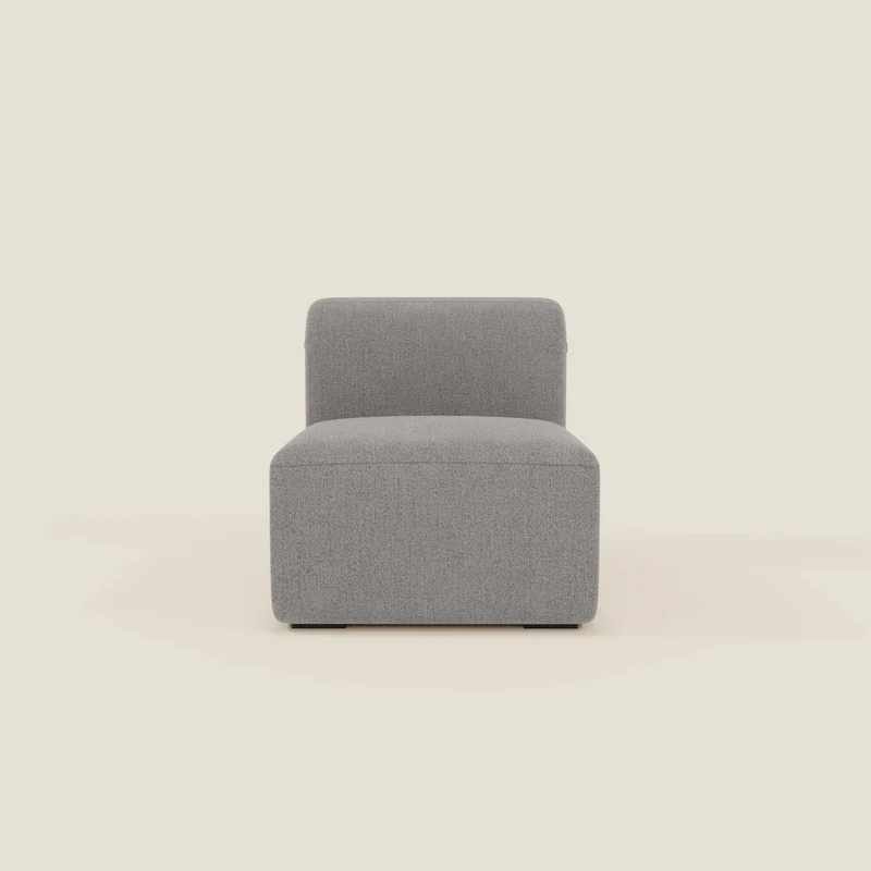 BonBon modulo centrale 70 cm – Poltrona o elemento componibile in tessuto smacchiabile T23 grigio
