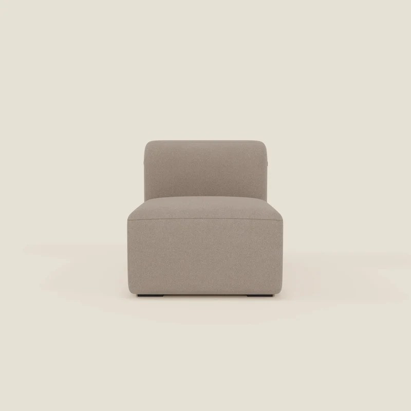 BonBon modulo centrale 70 cm – Poltrona o elemento componibile in tessuto smacchiabile T23 tortora