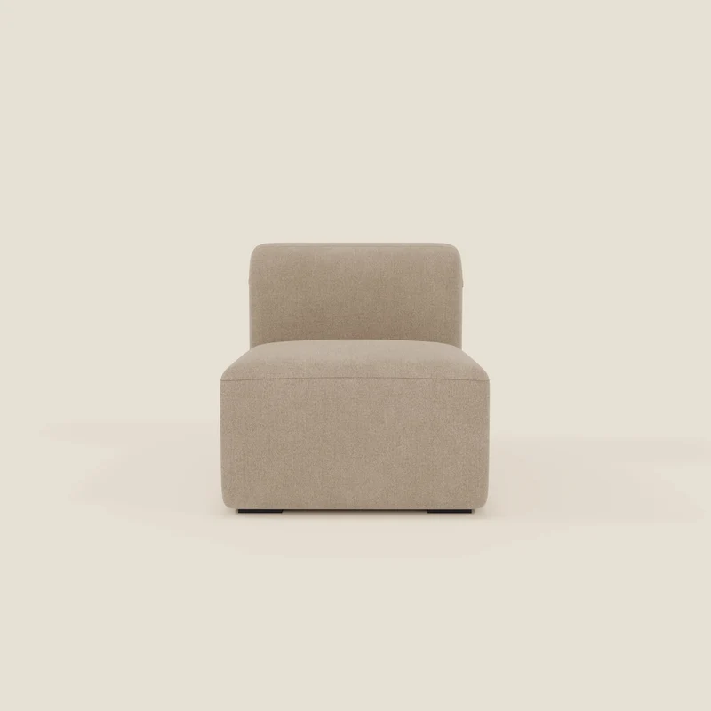 BonBon modulo centrale 70 cm – Poltrona o elemento componibile in tessuto smacchiabile T23 beige