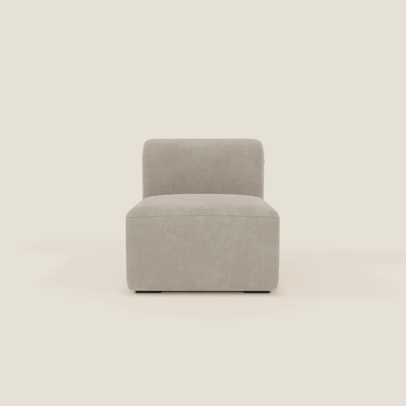 BonBon modulo centrale 70 cm – Poltrona o elemento componibile in tessuto smacchiabile T23 panna