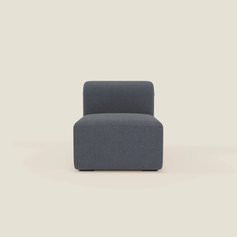 BonBon modulo centrale 70 cm – Poltrona o elemento componibile in tessuto smacchiabile T23 blu grafite