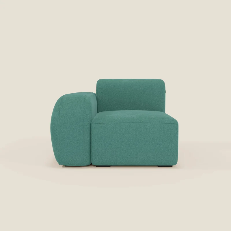 BonBon modulo terminale 105 cm sinistro o destro - tessuto smacchiabile T23 verde acqua
