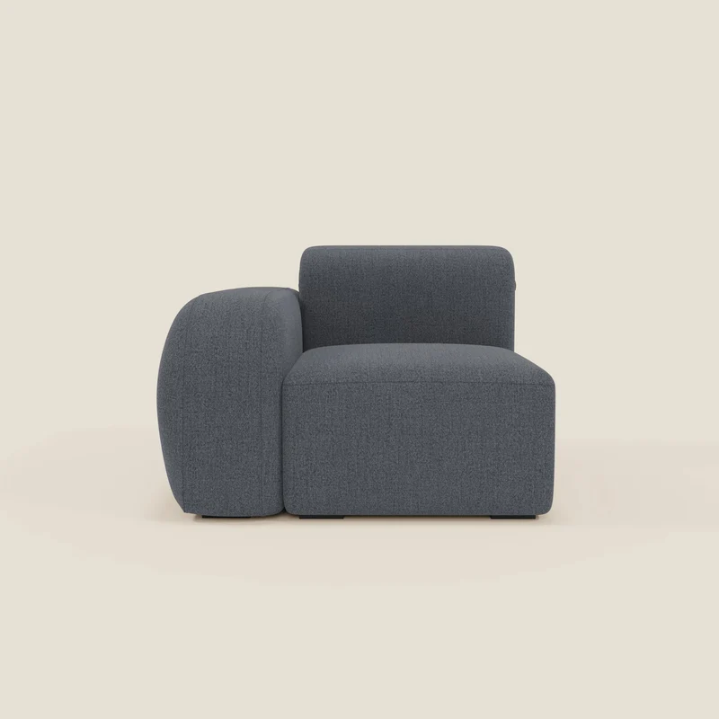 BonBon modulo terminale 105 cm sinistro o destro - tessuto smacchiabile T23 blu grafite