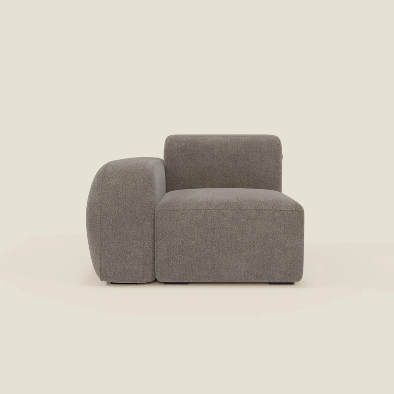 BonBon modulo terminale 105 cm sinistro o destro - tessuto smacchiabile T23 talpa