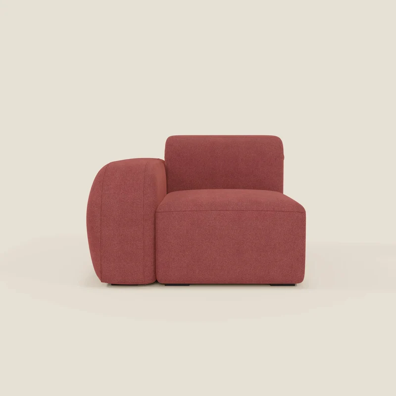 BonBon modulo terminale 105 cm sinistro o destro - tessuto smacchiabile T23 rosso ciliegia