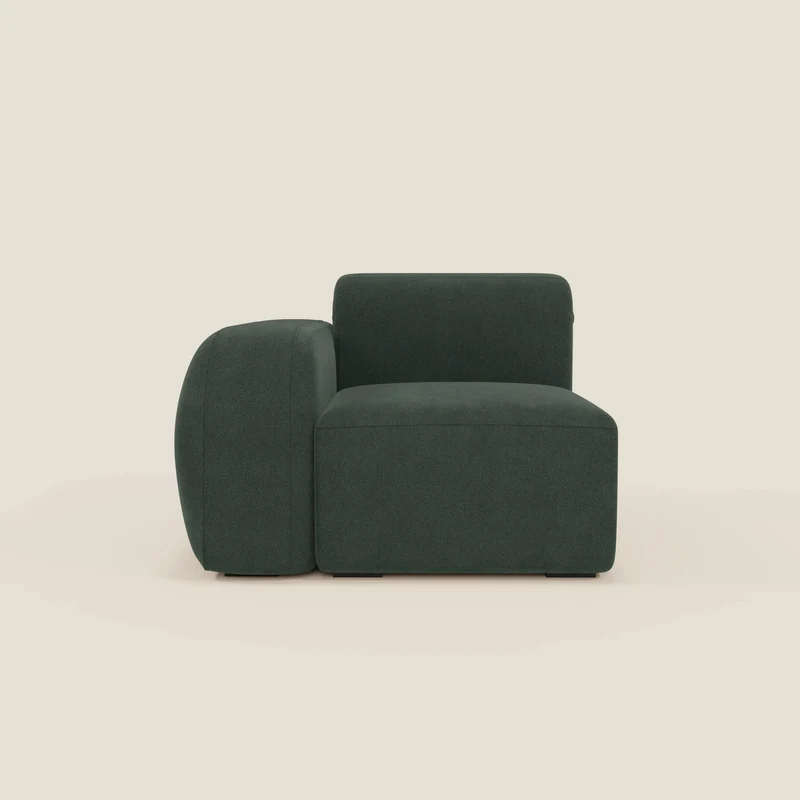 BonBon modulo terminale 105 cm sinistro o destro - tessuto smacchiabile T23 verde