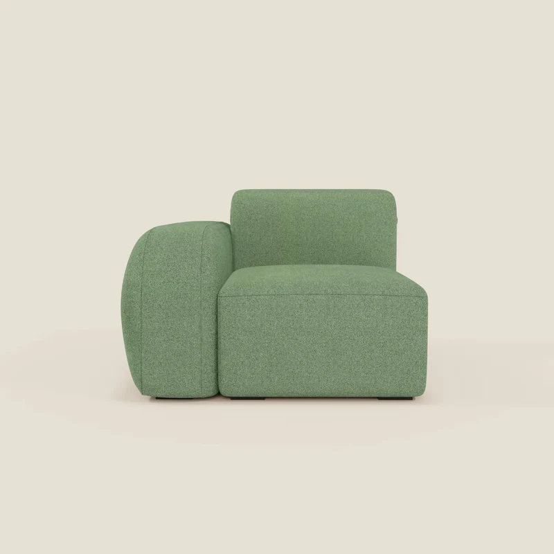 BonBon modulo terminale 105 cm sinistro o destro - tessuto smacchiabile T23 menta