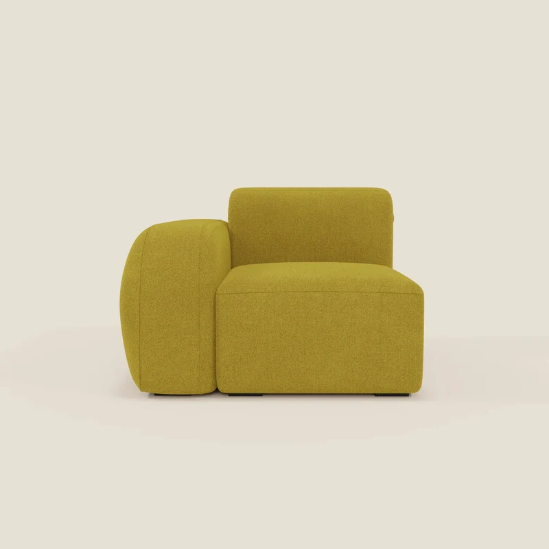 BonBon modulo terminale 105 cm sinistro o destro - tessuto smacchiabile T23 giallo sole