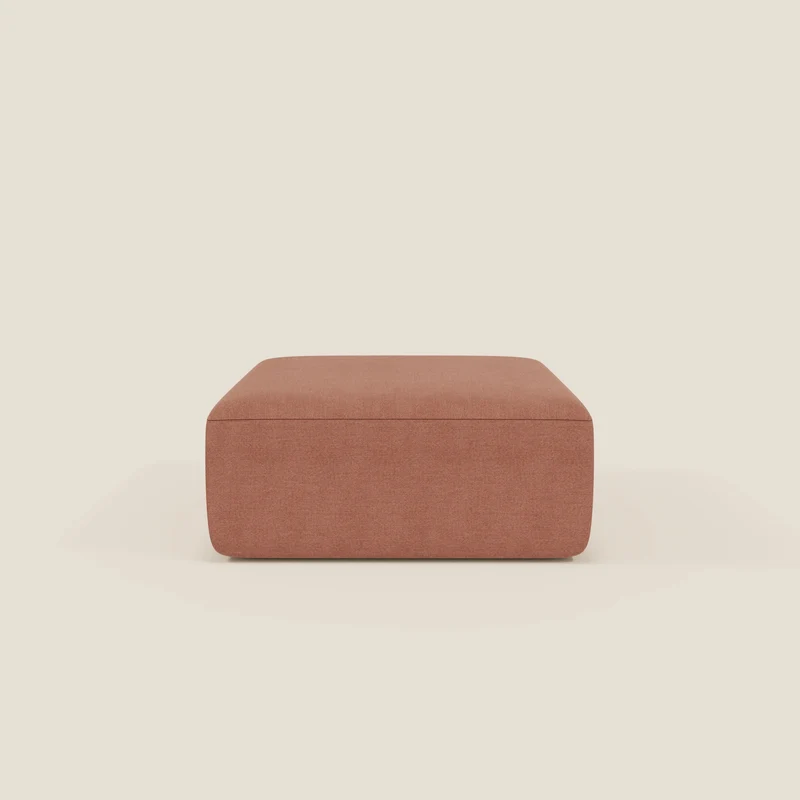 BonBon pouf divano modulare in 2 dimensioni in tessuto smacchiabile T23 pesca