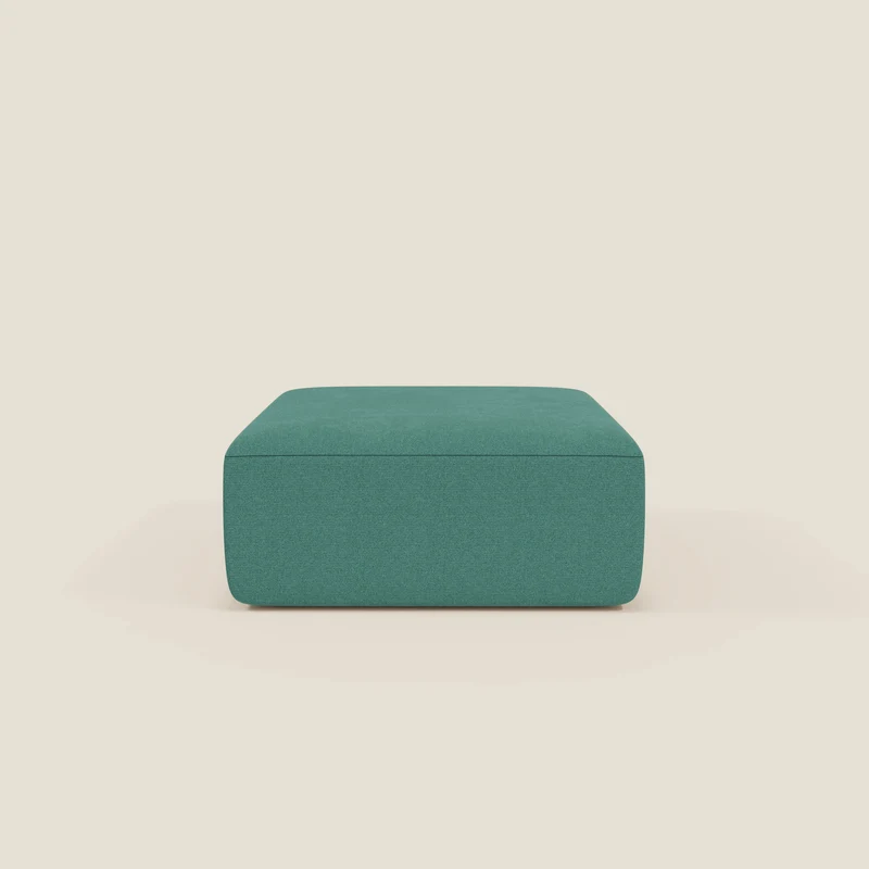 BonBon pouf divano modulare in 2 dimensioni in tessuto smacchiabile T23 verde acqua