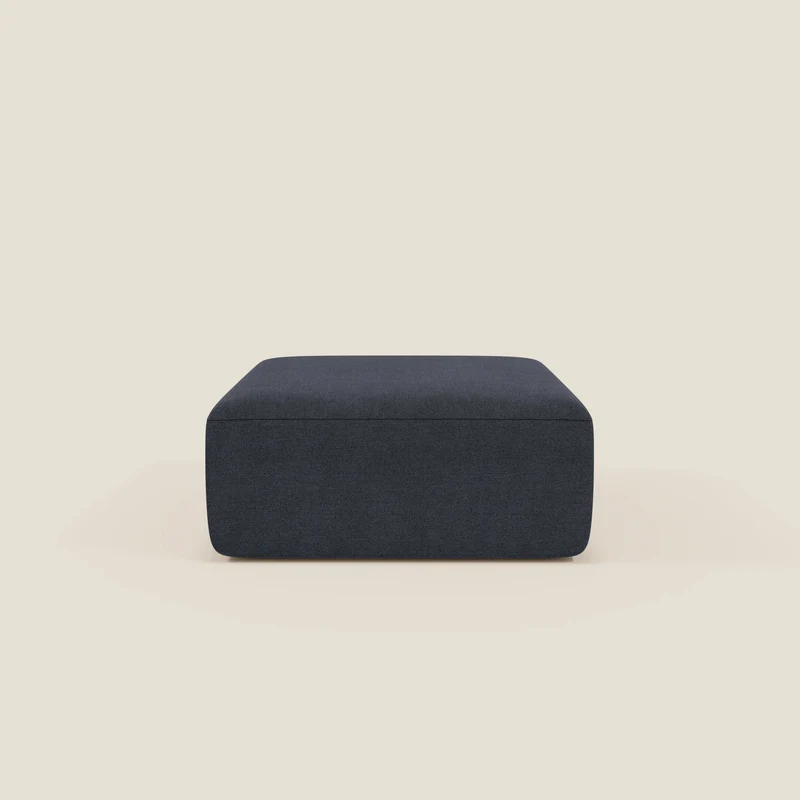 BonBon pouf divano modulare in 2 dimensioni in tessuto smacchiabile T23 blu ardesia