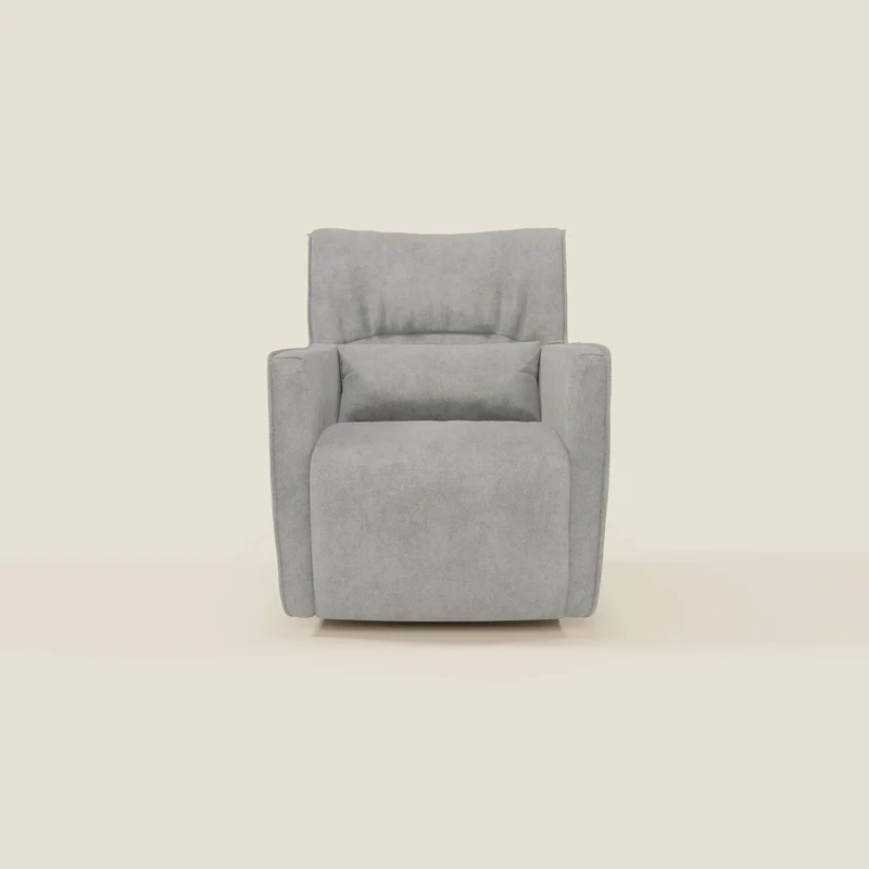 Tulla Poltrona girevole in tessuto impermeabile T02 grigio chiaro