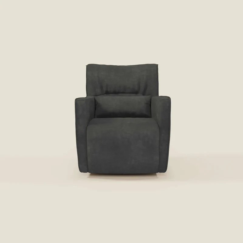 Tulla Poltrona girevole in tessuto impermeabile T02 nero