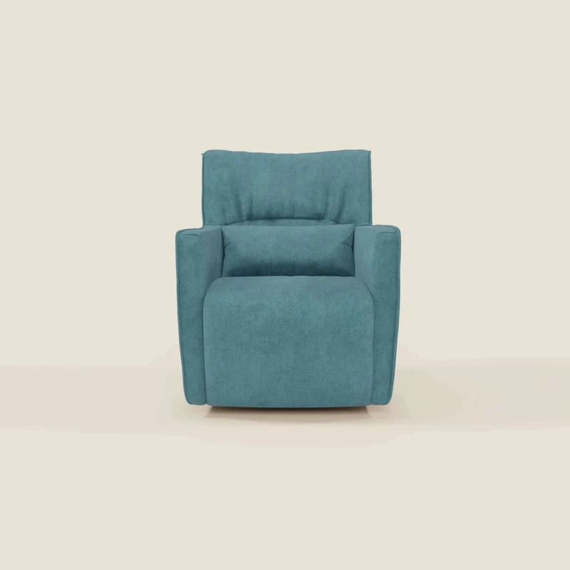 Tulla Poltrona girevole in tessuto impermeabile T02 azzurro