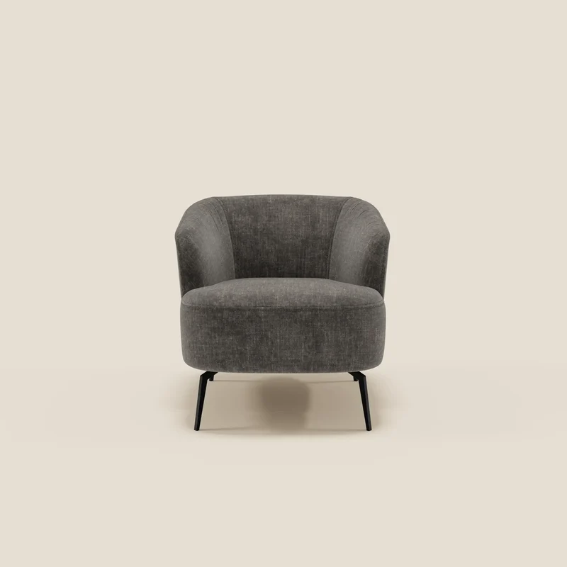 Renoa Poltroncina dall'eleganza moderna in tessuto smacchiabile T24 antracite