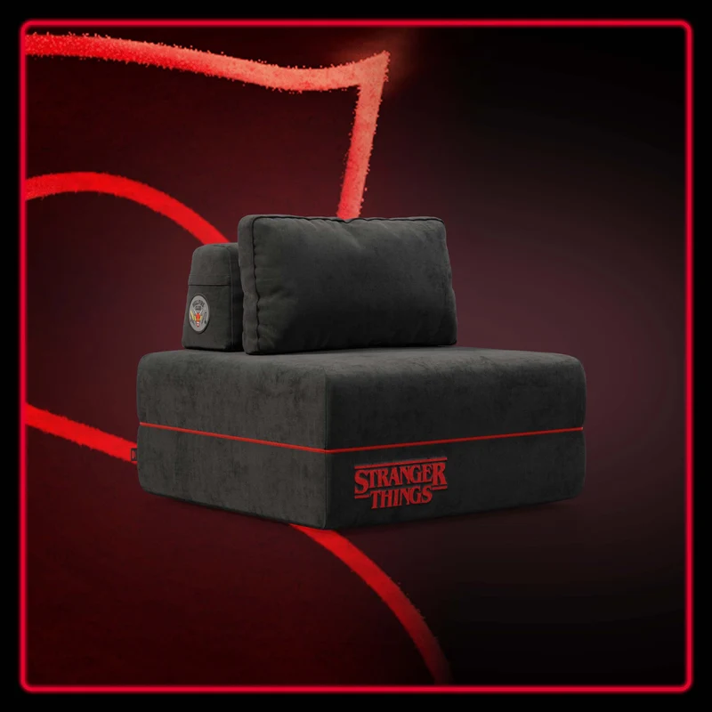 Rift poltrona letto STRANGER THINGS Edition con materasso alto 22 cm e memory foam - tessuto smacchiabile antracite