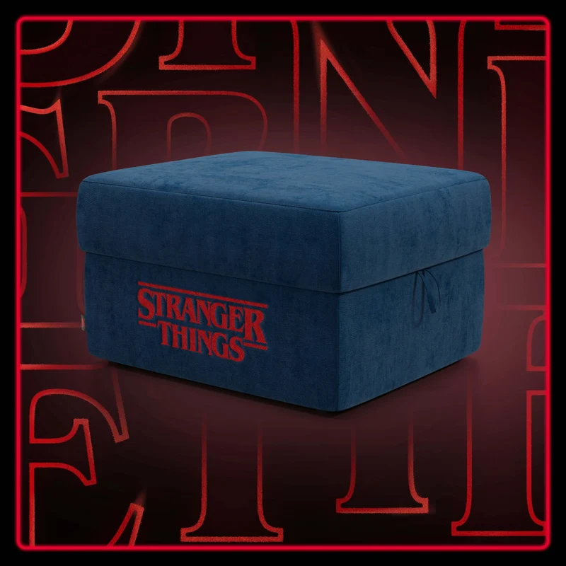 Sun pouf Contenitore Stranger Things Edition - 60x80 cm in tessuto smacchiabile by netflix blu