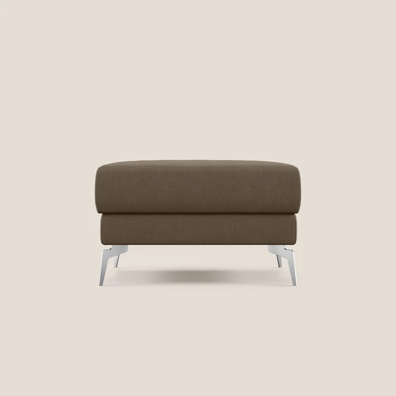 Star Pouf con piedini alti in microfibra impermeabile T11 marrone