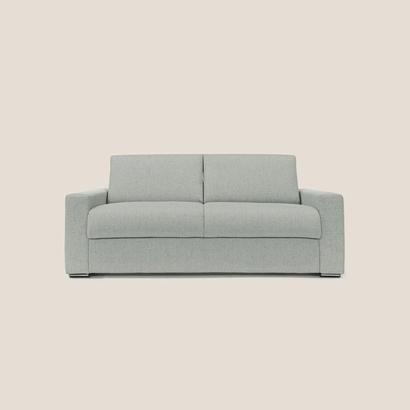 Nixon Divano letto matrimoniale con materasso 20 cm in tessuto impermeabile T03 grigio chiaro