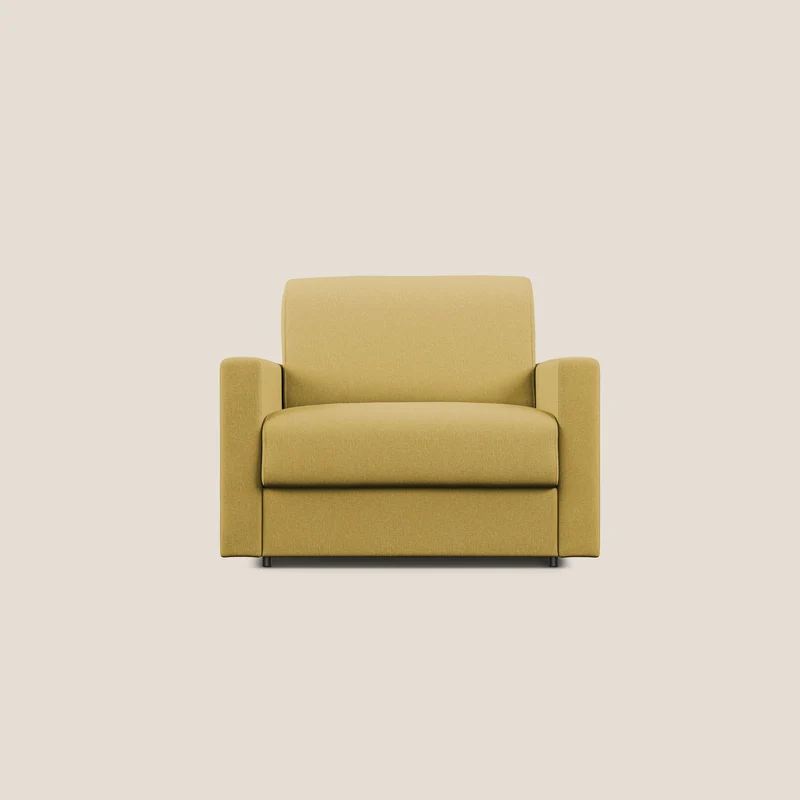 Chris poltrona letto in tessuto impermeabile T13 giallo