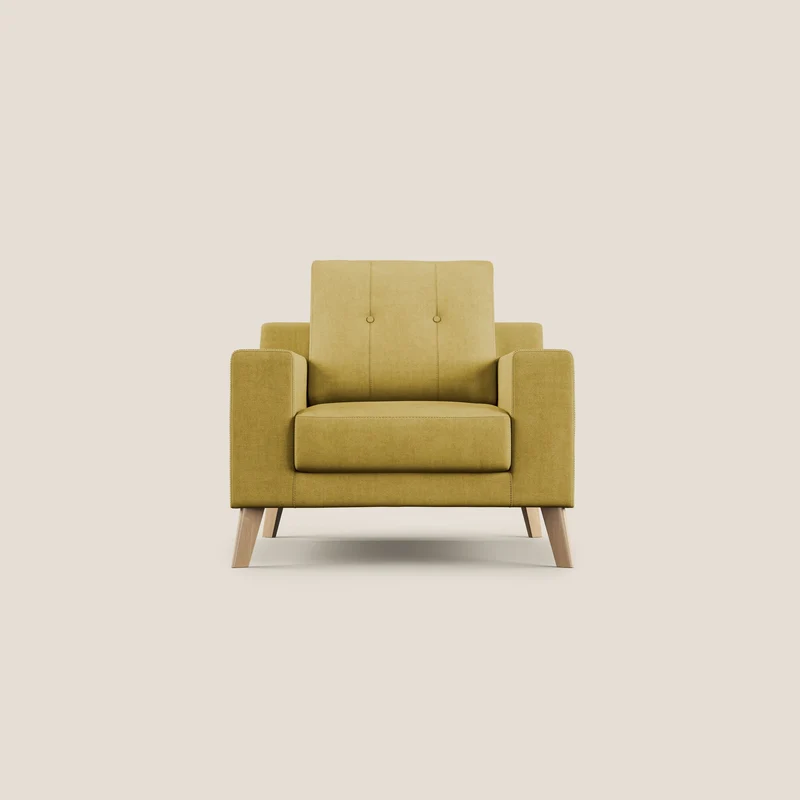 Danish poltroncina in tessuto morbido impermeabile T02 giallo
