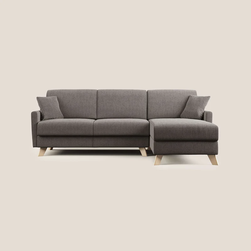 Edgar divano letto angolare in tessuto felis impermeabile T03 talpa