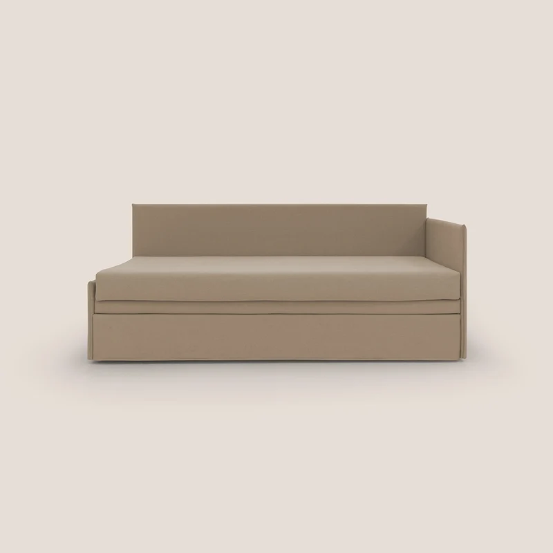 Durini Divano duplex con doppio letto in tessuto simil cotone impermeabile T13 beige