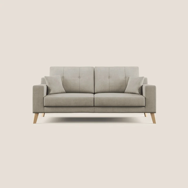 Danish divano moderno in tessuto morbido impermeabile T02 panna