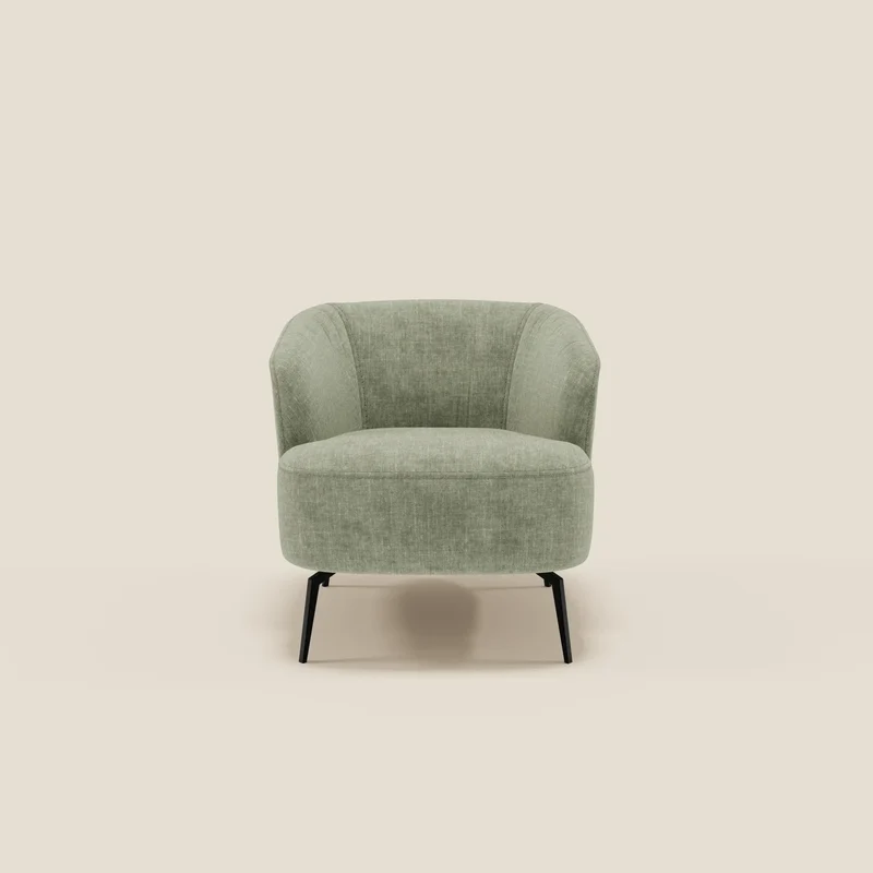 Renoa Poltroncina dall'eleganza moderna in tessuto smacchiabile T24 verde salvia