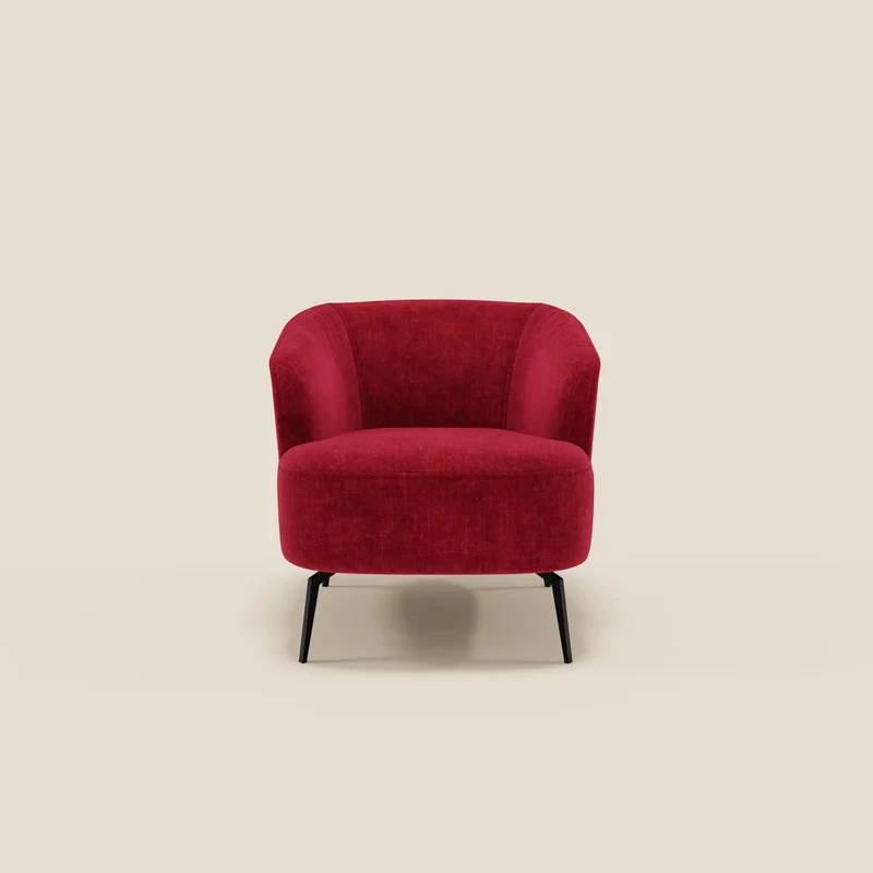 Renoa Poltroncina dall'eleganza moderna in tessuto smacchiabile T24 rosso bordeaux