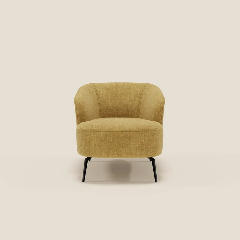 Renoa Poltroncina dall'eleganza moderna in tessuto smacchiabile T24 giallo
