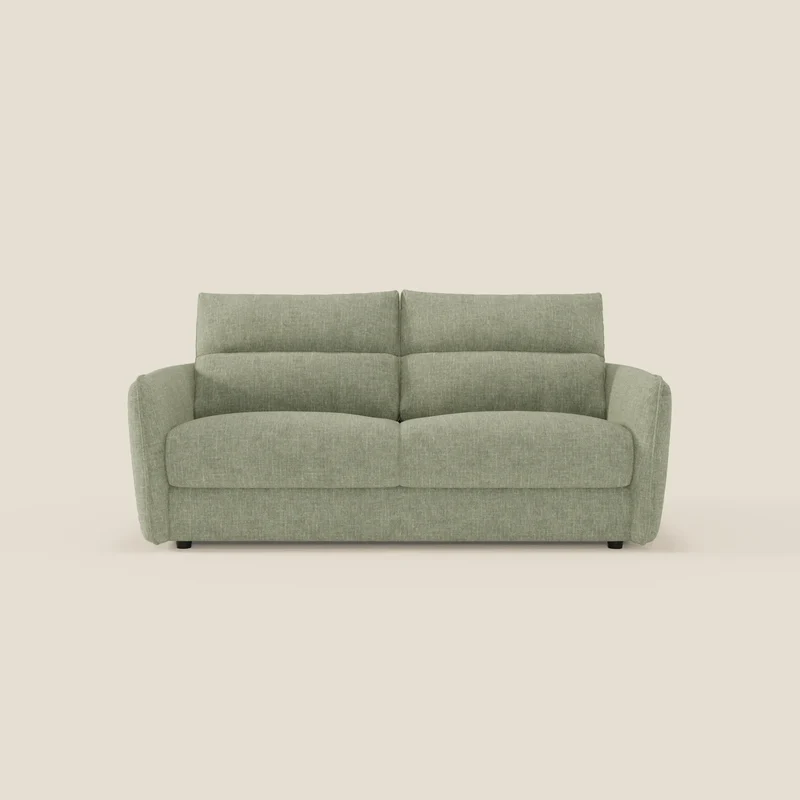 Elios Divano letto con morbidi cuscini spalliera in tessuto smacchiabile T24 verde salvia