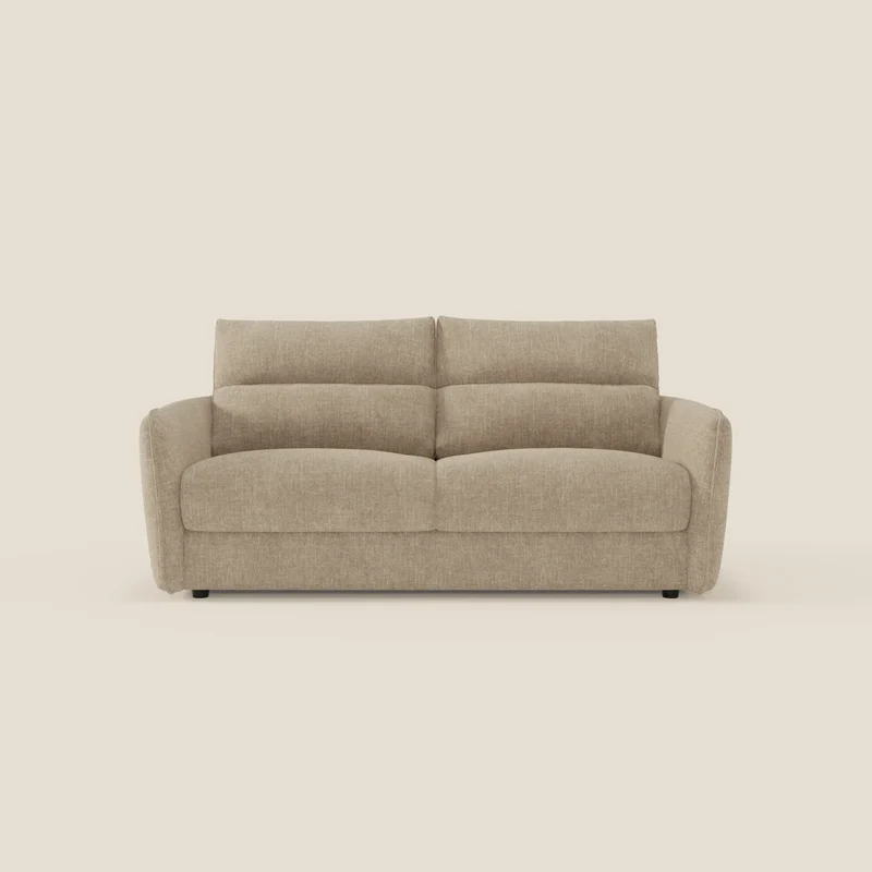 Elios Divano letto con morbidi cuscini spalliera in tessuto smacchiabile T24 beige