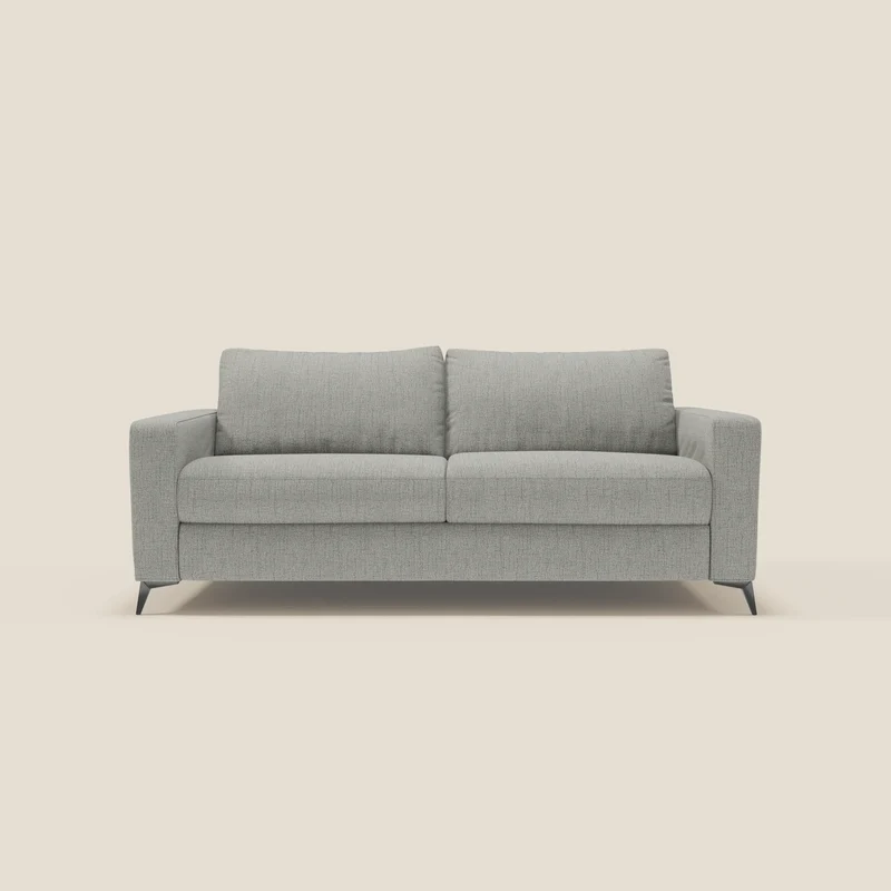 Alaya Divano letto matrimoniale dai morbidi cuscini in tessuto impermeabile T03 grigio chiaro