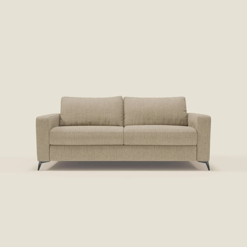 Alaya Divano letto matrimoniale dai morbidi cuscini in tessuto impermeabile T03 beige