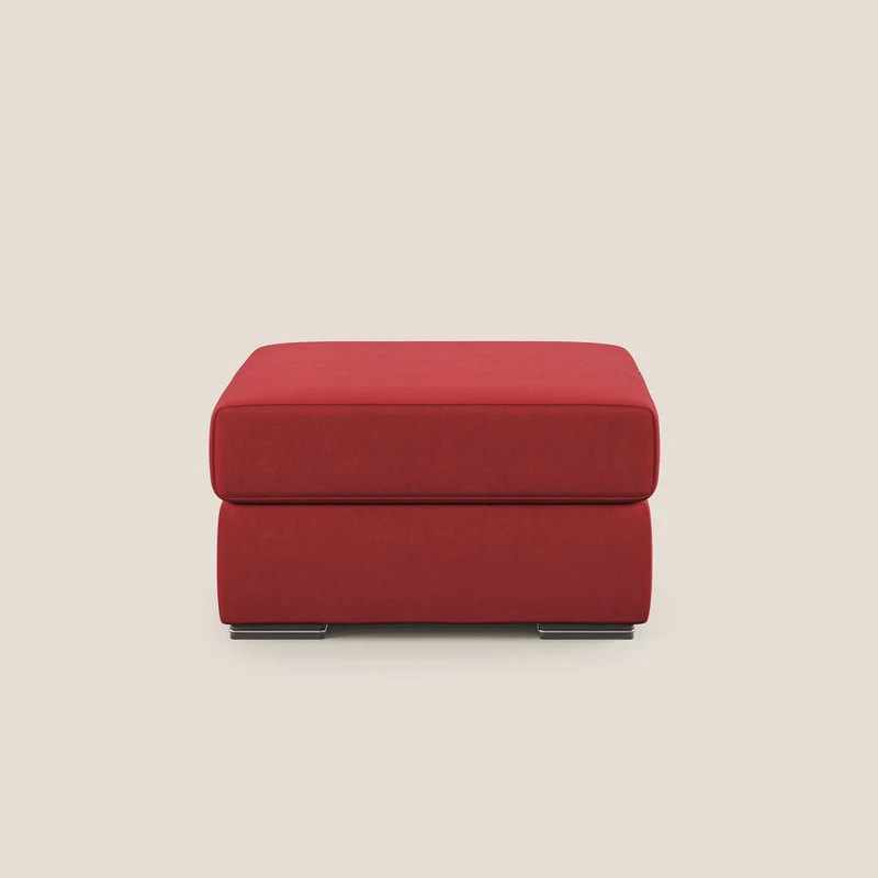 Sun pouf apribile contenitore in microfibra smacchiabile T11 rosso