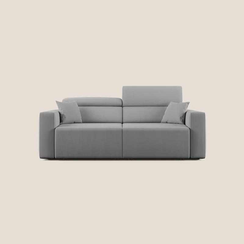 Orwell divano con seduta estraibile in microfibra smacchiabile T11 grigio