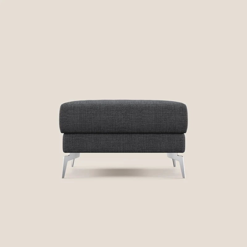 Star Pouf con piedini alti in tessuto impermeabile morbido intreccio T06 antracite