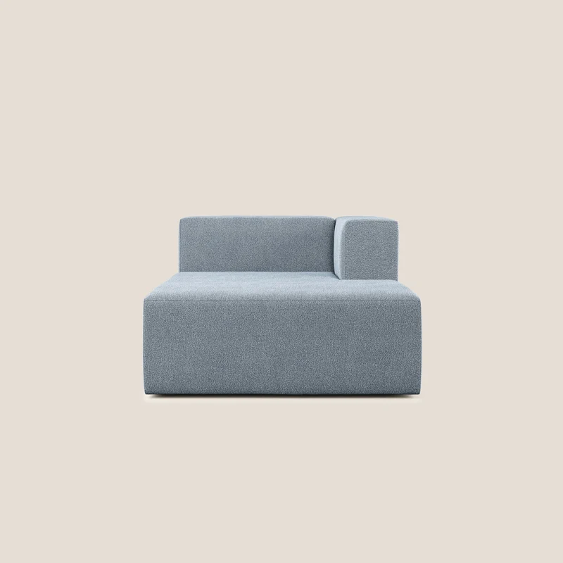 Nettuno modulo chaise longue in morbido tessuto bouclè T07 carta da zucchero