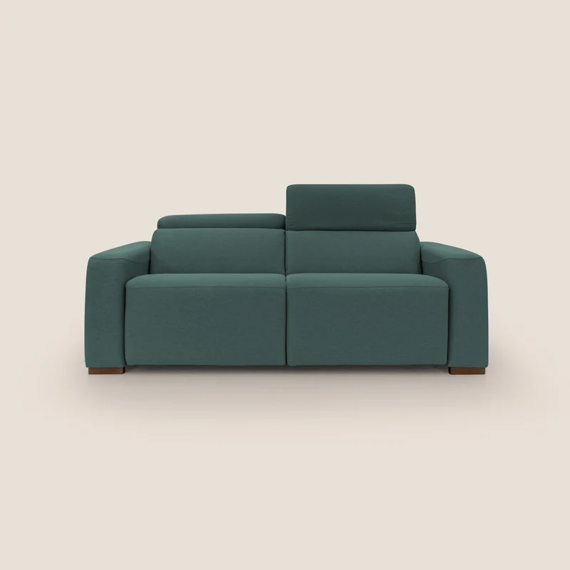 Poseidon divano letto + relax elettrico in tessuto smacchiabile impermeabile T05 verde