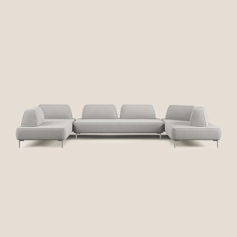 Newton divano panoramico modulare con schienali movibili T07 grigio