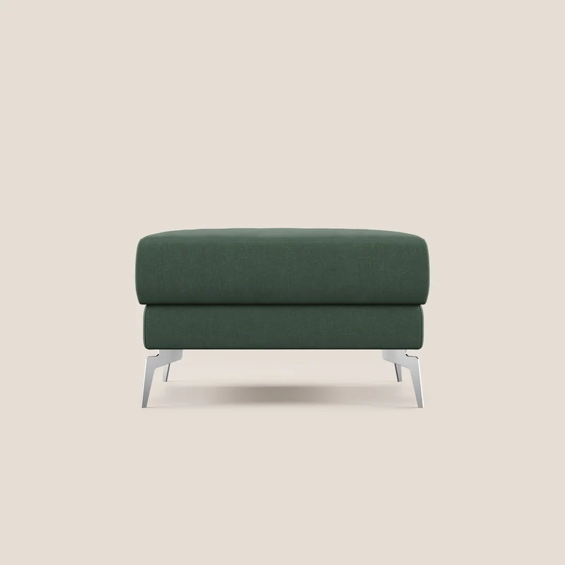 Star Pouf con piedini alti in microfibra impermeabile T11 verde
