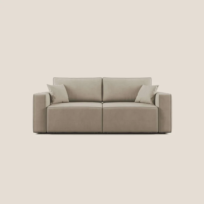Morfeo divano con sedute estraibili in morbido tessuto impermeabile T02 beige