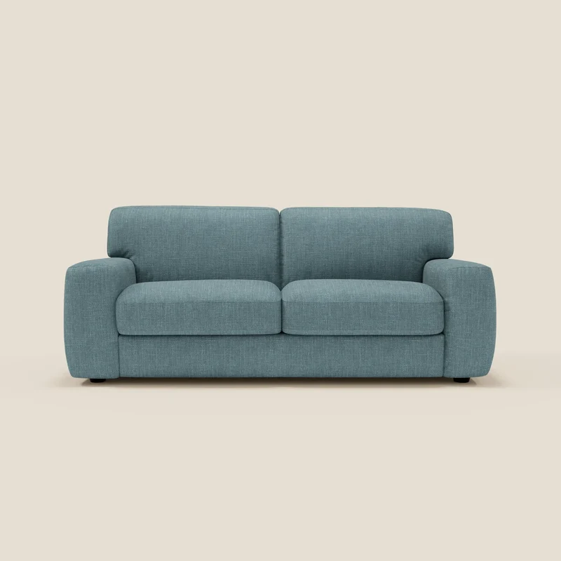 Cloud Divano letto materasso H17 cm dai morbidi cuscini in tessuto impermeabile T06 azzurro