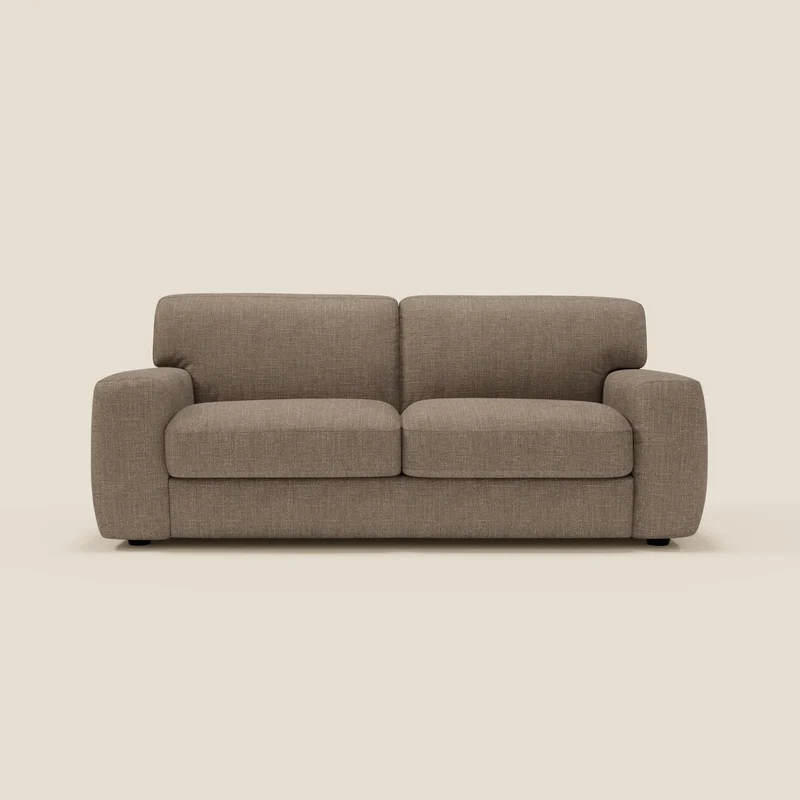 Cloud Divano letto materasso H17 cm dai morbidi cuscini in tessuto impermeabile T06 marrone