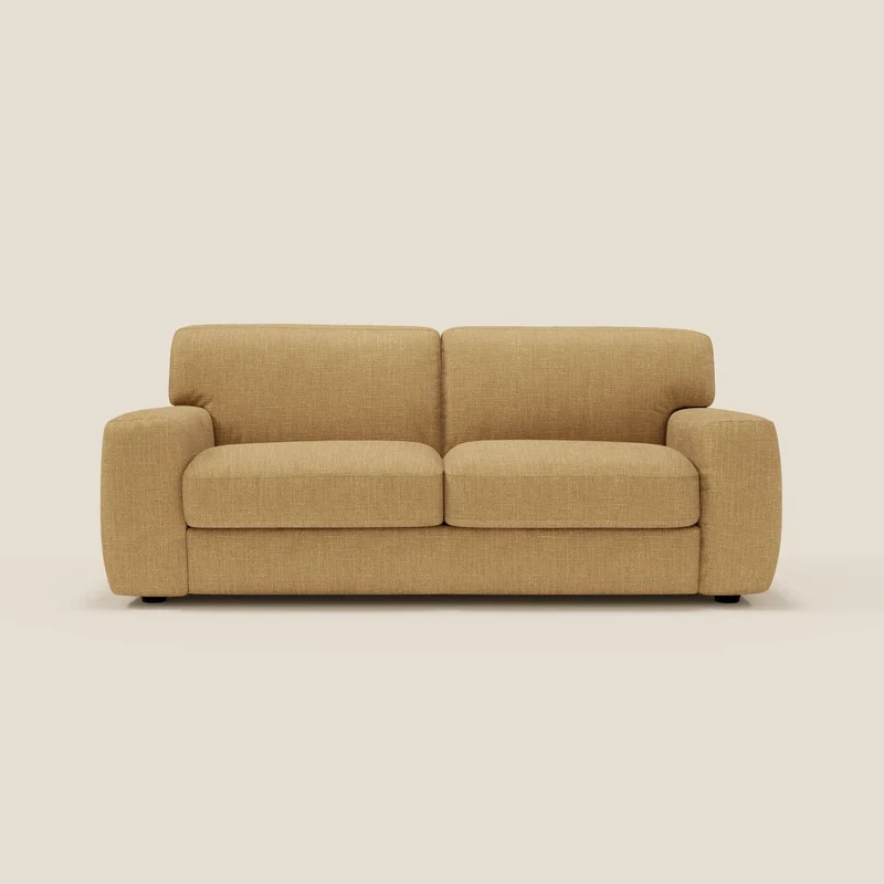 Cloud Divano letto materasso H17 cm dai morbidi cuscini in tessuto impermeabile T06 giallo