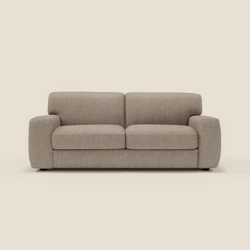 Cloud Divano letto materasso H17 cm dai morbidi cuscini in tessuto impermeabile T06 tortora