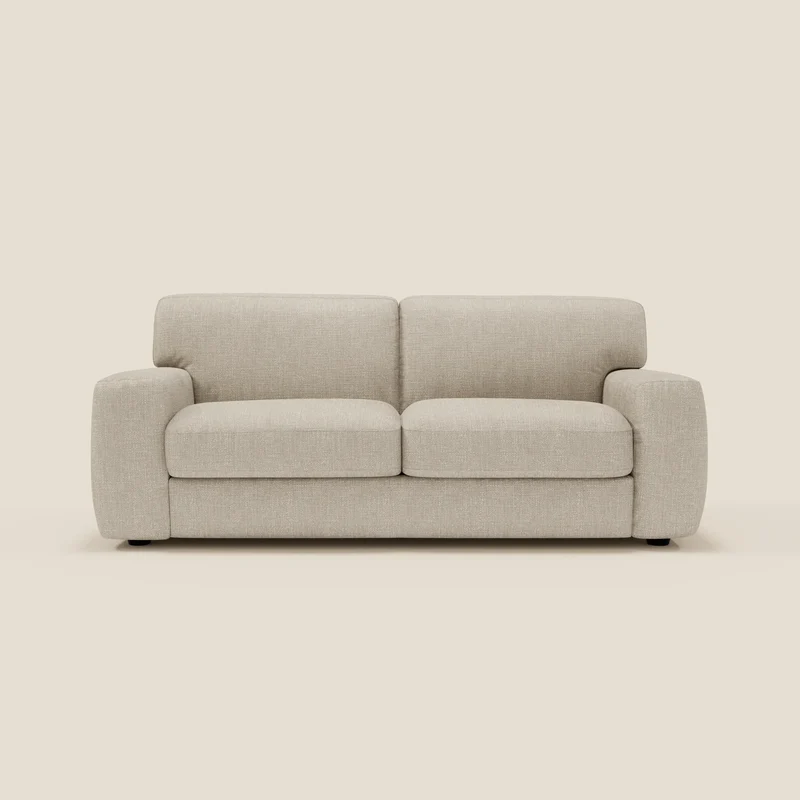 Cloud Divano letto materasso H17 cm dai morbidi cuscini in tessuto impermeabile T06 panna