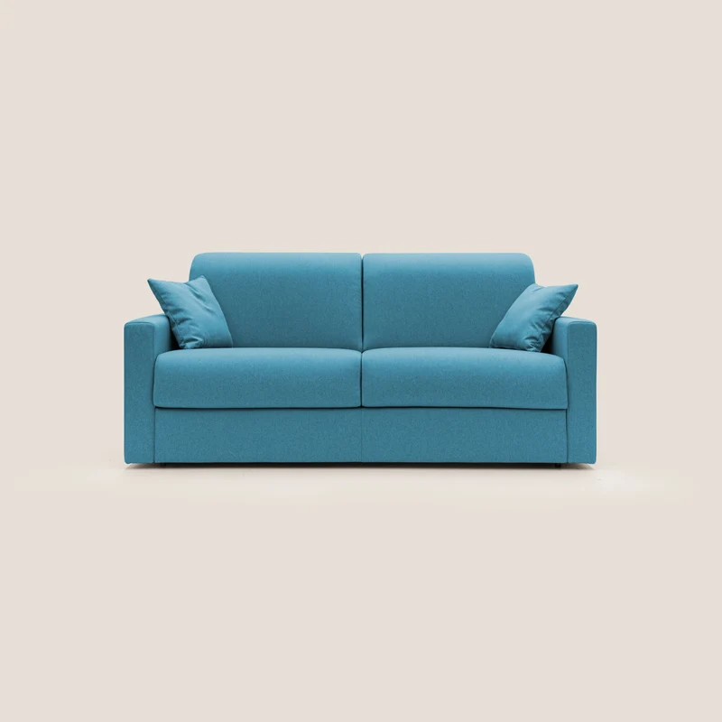 Chris Divano letto matrimoniale in tessuto impermeabile T13 azzurro